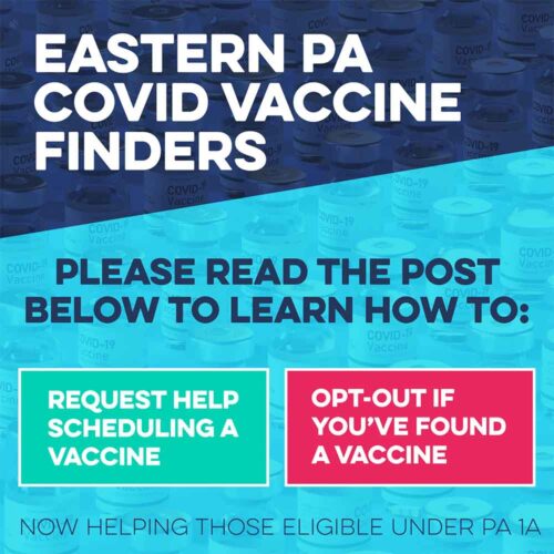 Eastern PA Covid Vaccine Finder